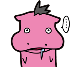 Mohawk Hippopotamus sticker #6070947
