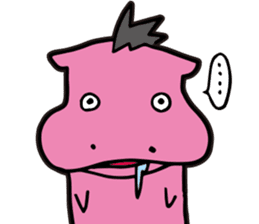 Mohawk Hippopotamus sticker #6070947