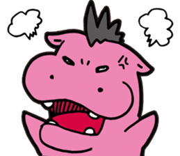 Mohawk Hippopotamus sticker #6070955