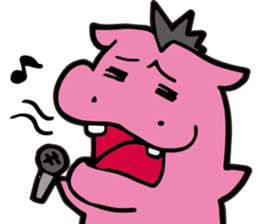 Mohawk Hippopotamus sticker #6070960