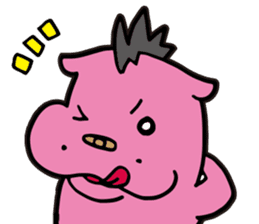 Mohawk Hippopotamus sticker #6070961