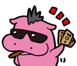 Mohawk Hippopotamus sticker #6070962