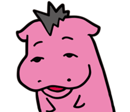 Mohawk Hippopotamus sticker #6070963
