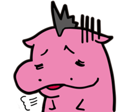 Mohawk Hippopotamus sticker #6070966