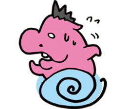 Mohawk Hippopotamus sticker #6070967
