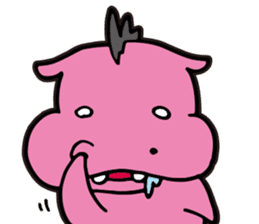 Mohawk Hippopotamus sticker #6070968