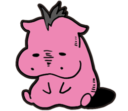 Mohawk Hippopotamus sticker #6070970