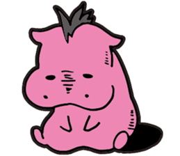 Mohawk Hippopotamus sticker #6070970