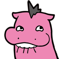 Mohawk Hippopotamus sticker #6070973