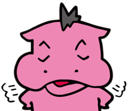 Mohawk Hippopotamus sticker #6070974