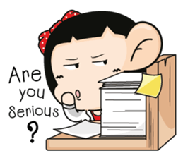 Aromi a cute office lady (Eng) sticker #6070981