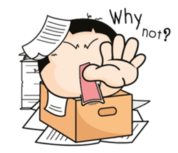 Aromi a cute office lady (Eng) sticker #6070991