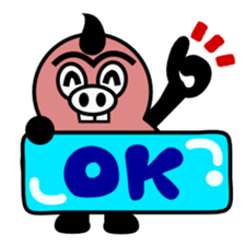 Swaggering man "TAMAE" sticker #6073348