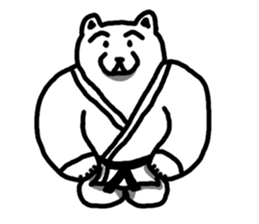 Karate White Bear 2 sticker #6075304