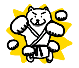 Karate White Bear 2 sticker #6075305