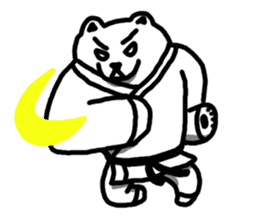 Karate White Bear 2 sticker #6075315