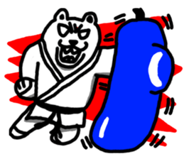 Karate White Bear 2 sticker #6075320