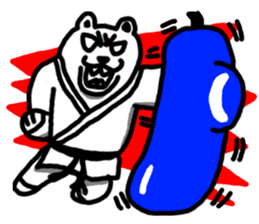 Karate White Bear 2 sticker #6075320