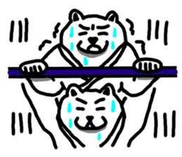 Karate White Bear 2 sticker #6075325