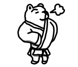 Karate White Bear 2 sticker #6075326