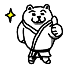 Karate White Bear 2 sticker #6075333