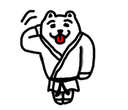 Karate White Bear 2 sticker #6075334