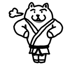 Karate White Bear 2 sticker #6075337
