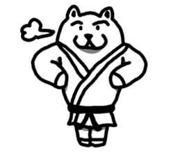 Karate White Bear 2 sticker #6075337