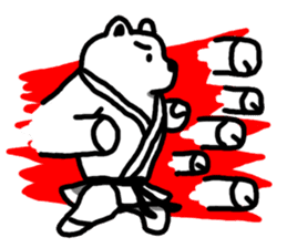 Karate White Bear 2 sticker #6075339