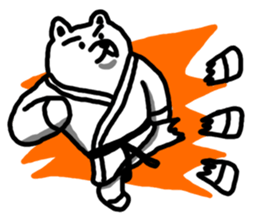 Karate White Bear 2 sticker #6075340
