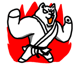 Karate White Bear 2 sticker #6075341