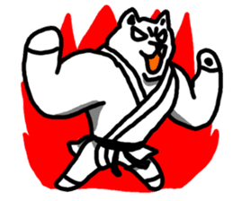 Karate White Bear 2 sticker #6075341