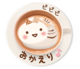 Latte art message of the girl sticker #6075710