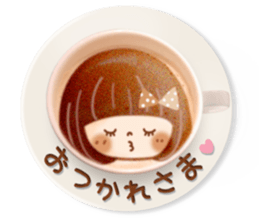 Latte art message of the girl sticker #6075712
