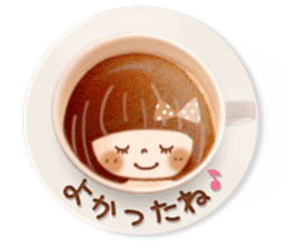 Latte art message of the girl sticker #6075716