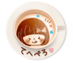 Latte art message of the girl sticker #6075718