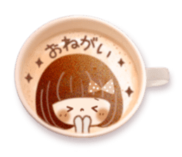 Latte art message of the girl sticker #6075720