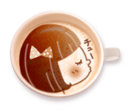 Latte art message of the girl sticker #6075721