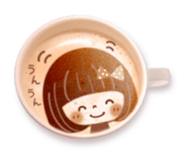 Latte art message of the girl sticker #6075723