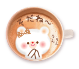 Latte art message of the girl sticker #6075724