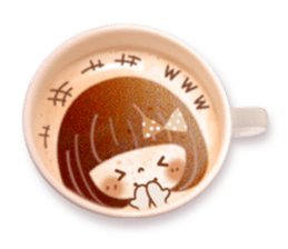 Latte art message of the girl sticker #6075728