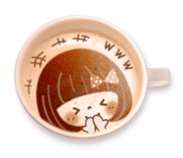 Latte art message of the girl sticker #6075728