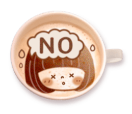 Latte art message of the girl sticker #6075732