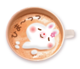 Latte art message of the girl sticker #6075734