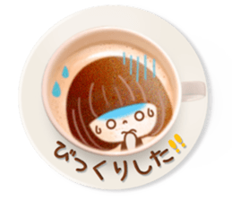 Latte art message of the girl sticker #6075740