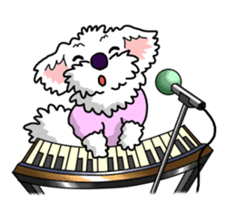 Fal-Kun the musician dog sticker #6076352
