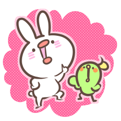 "Funny" rabbits and parakeets