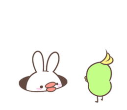 "Funny" rabbits and parakeets sticker #6078521