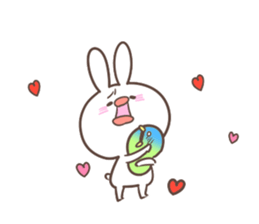 "Funny" rabbits and parakeets sticker #6078525