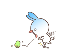 "Funny" rabbits and parakeets sticker #6078530